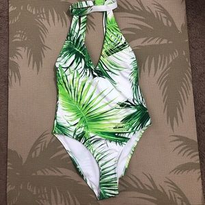 Palm print One piece swimsuit